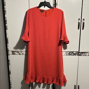 H&M Vibrant Coral Dress with Ruffles